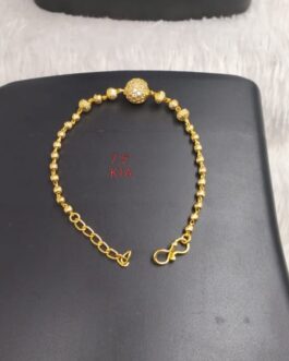 Premium quality one gram gold stone ball ladies bracelet