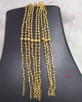 Premium quality one gram gold golden ball ladies bracelet