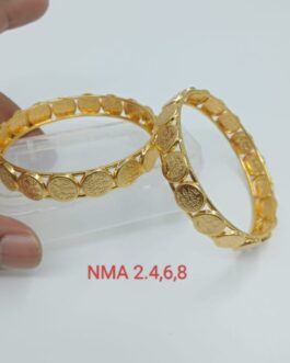 Premium quality One gram gold traditional Laxmi Coin bangles
