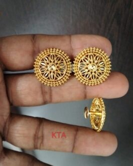 Premium quality one gram gold Big stud ear rings