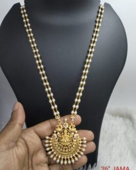 Premium quality one gram gold Pearl chain with beautiful laxmi pendent