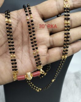 Premium quality one gram gold 30 inch karimani with Thali