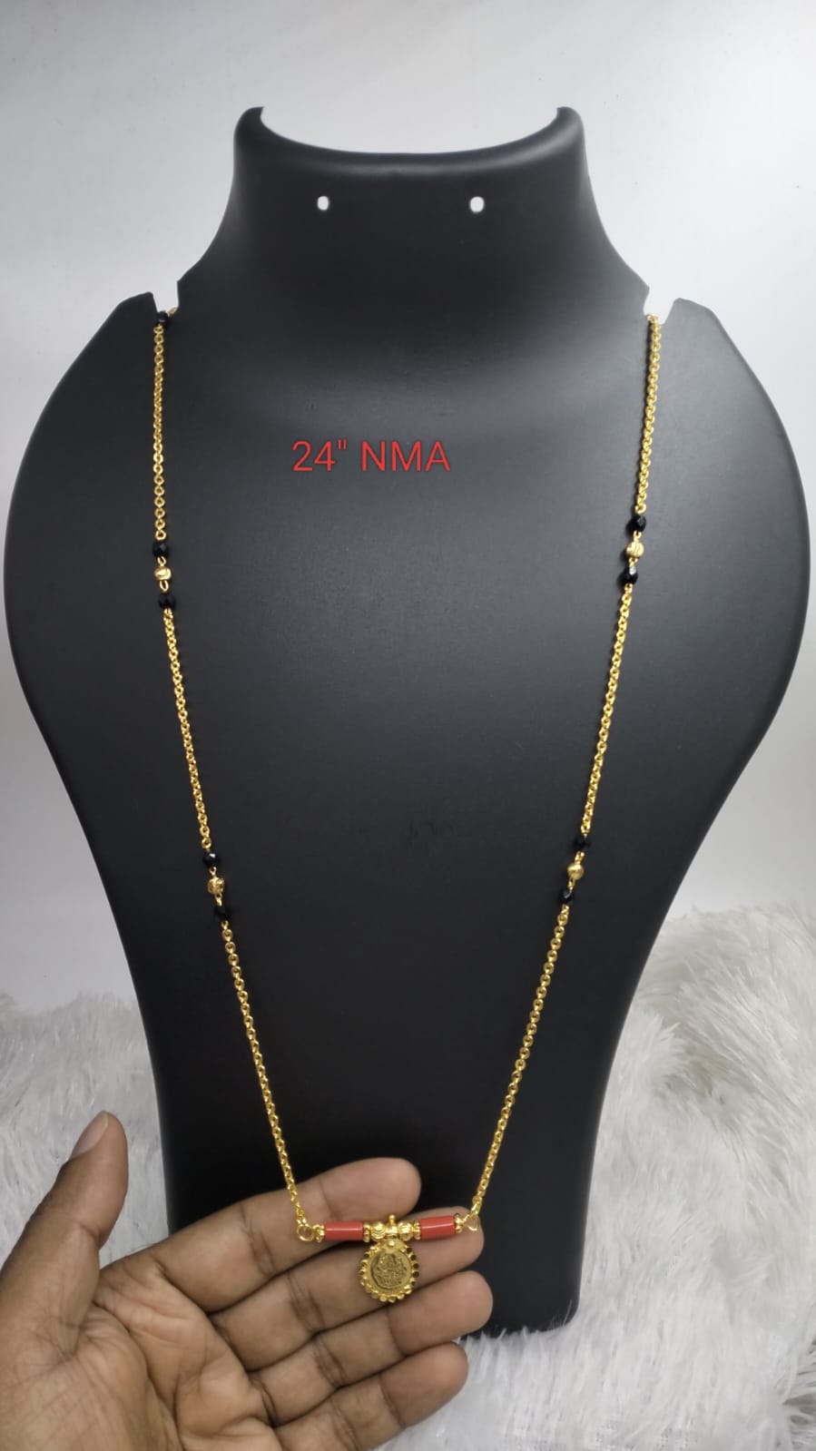 Premium quality one gram gold 24 inch chakra karimani withThali