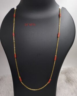 Premium quality one gram gold Coral chain