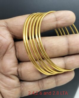 Premium quality one gram gold set of 6 Thin bangles