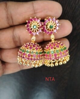 Premium quality one gram gold stone Jumka