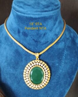 Premium quality One gram gold 18 inch chain with Big stone pendent