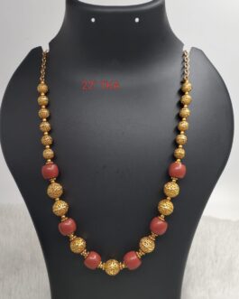 Premium quality geru polish 22” Coral necklace