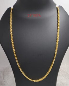 Premium quality one gram gold 24” chain