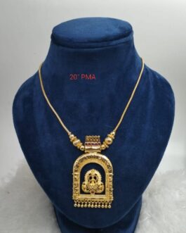 Premium quality one gram gold 20” beautiful laxmi necklace