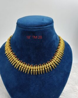 Premium quality one gram gold stone Mallige necklace