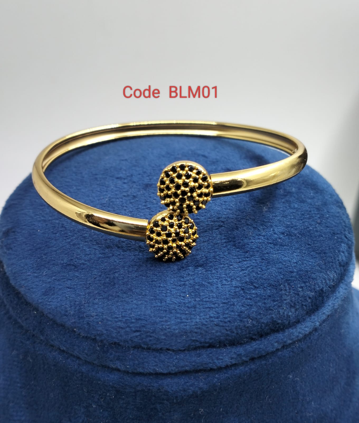 Premium quality one gram gold adjustable stone kada bangle