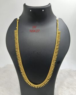 Premium quality one gram gold golden long necklace