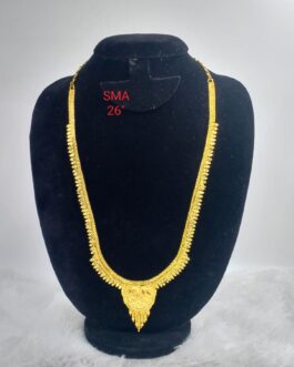 Premium quality one gram gold long necklace