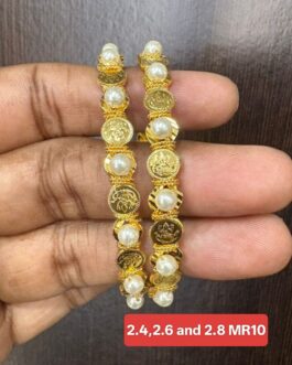 Premium quality One gram gold pearl laxmi bangles