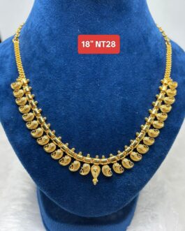 Premium quality one gram gold Mango design necklace
