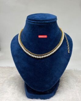 Premium quality one gram gold 18” beautiful pearl necklace