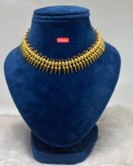 Premium quality one gram gold stone Mallige necklace