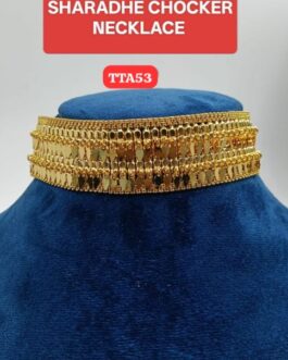 Premium quality one gram gold Sharade chocker necklace
