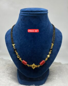 Premium quality one gram gold 0 beads karimani and Kas Thali Pendent