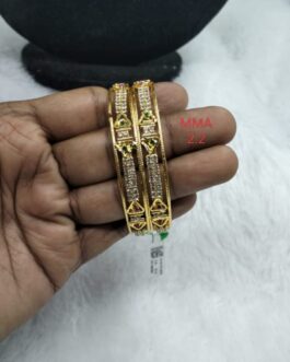 Premium quality One gram gold Stone work bangles