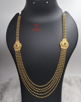 Premium quality One gram gold 28 inch 4 lines Rani haara