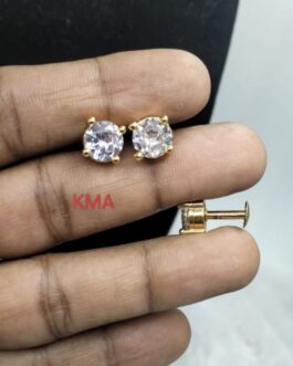 Premium quality one gram gold stud ear rings