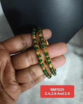Premium quality One gram gold green bangles
