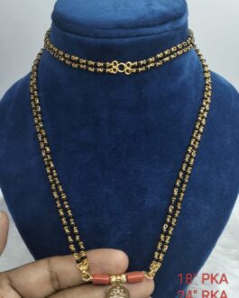 Premium quality Hand made 1st quality One gram gold Cap Karimani with Thali pendent