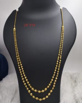 Premium quality One gram gold 28 inch 2 lines Rani haara