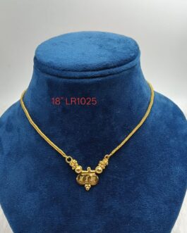 Premium quality One gram gold 18 inch chain with laxmi dollar