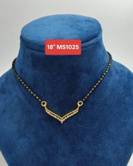 Premium quality One gram gold 18 inch black beads karimani with Small Ad pendent