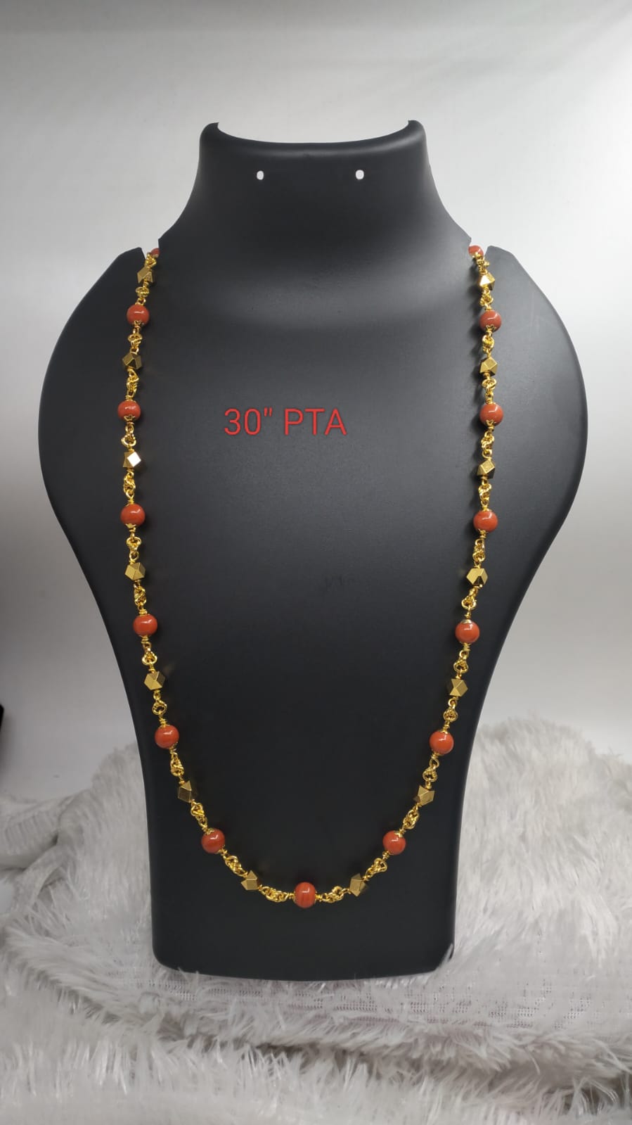 Premium quality one gram gold 30 inch Coral chain - Image 2