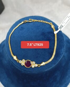 Premium quality One gram gold ladies stone bracelet