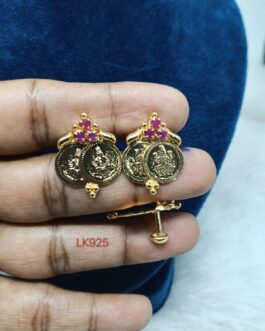 Premium quality One gram gold double Coin ear rings