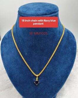 Premium quality One gram gold 18 inch chain with small dollar