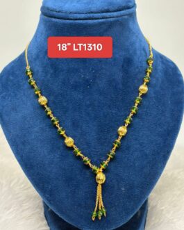 Premium quality One gram gold green beads chain