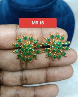 Premium quality One gram gold Ad stone 2 in 1 ear rings