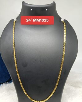 Premium quality One gram gold 24 inch spring chain