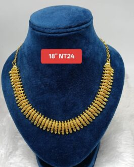 Premium quality one gram gold mallige neckalce
