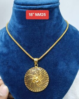 Premium quality One gram gold short 18 inch chain with Dollar