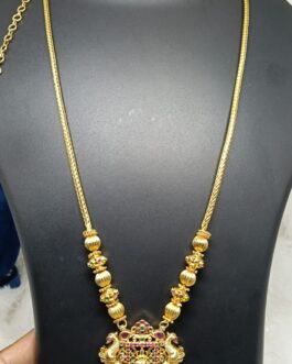 Premium quality One gram gold beautiful laxmi necklace
