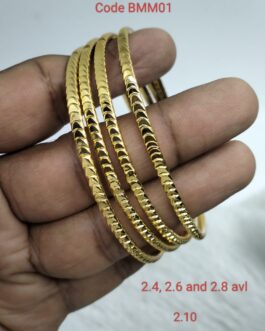 Premium quality one gram gold mishri bangles (2 Pair 4 bangles)