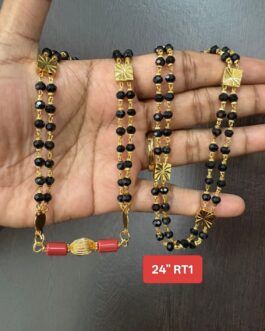 Premium One gram gold 24 inch Karimani with Thali