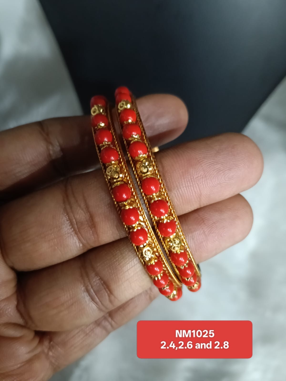 Premium quality One gram gold coral bangles