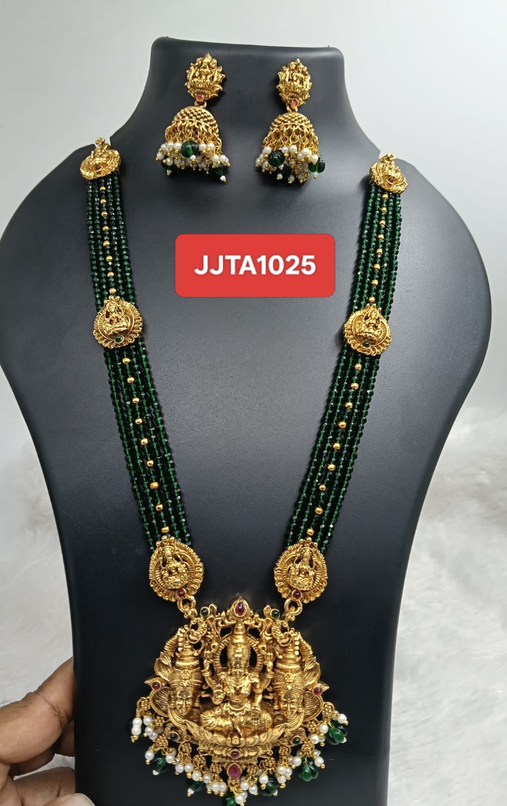 Premium Antique Matt polish Nakashi Design Monalisa Beads 30 inch Long Hara