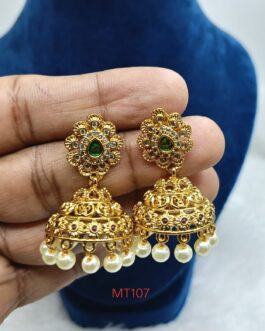 Premium quality One gram gold Pearl Jumka