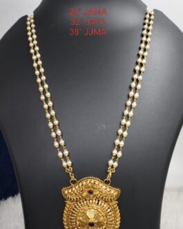 Premium quality one gram gold pearl chain with Antique pendent