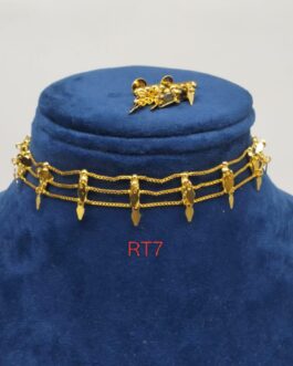 Premium quality One gram gold Chocker necklace with Ear rings