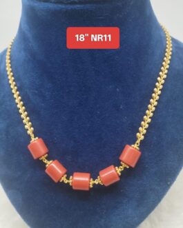 Premium quality One gram gold Short Coral  necklace
